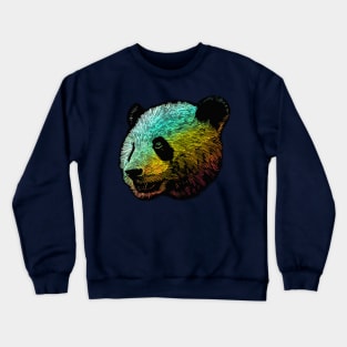 Cool Colored Panda Crewneck Sweatshirt